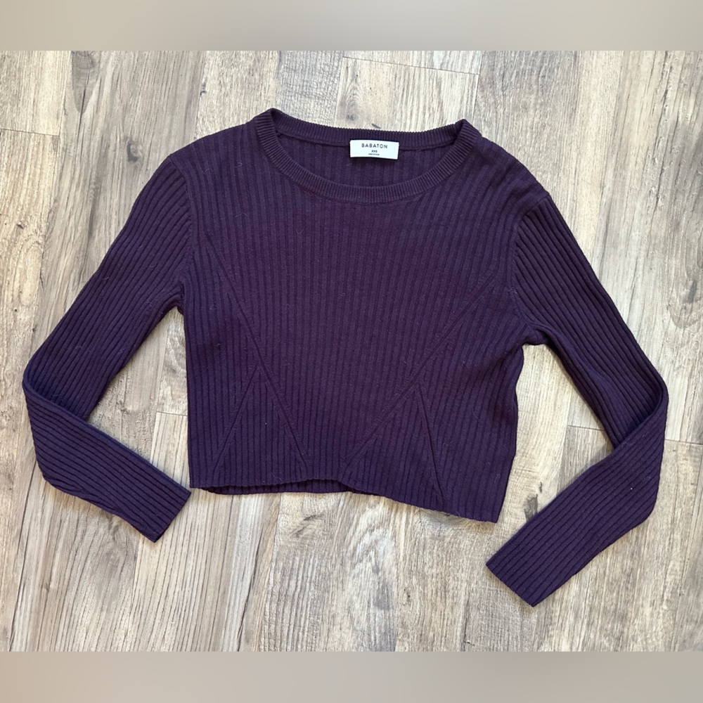 Babaton wool blend cropped sweater